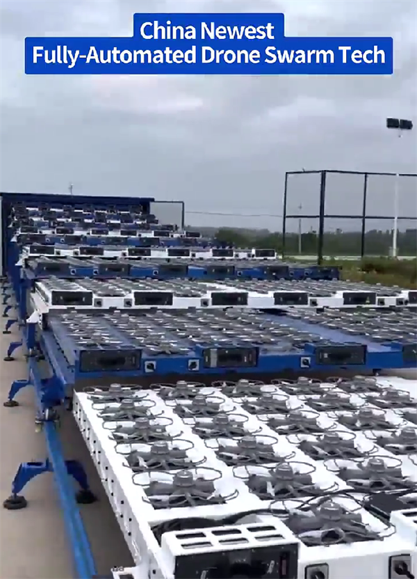 中国科技公司展示新型无人机货柜收发集群技术：一键快速放飞和回收数千架无人机(图3)